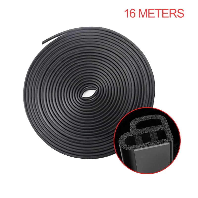 SEAMETAL Tira de Sellado para Puerta de Coche de Goma – Protector de Doble Capa, Aislante de Sonido, Impermeable y Anticlima para Puertas, Capó y Maletero.