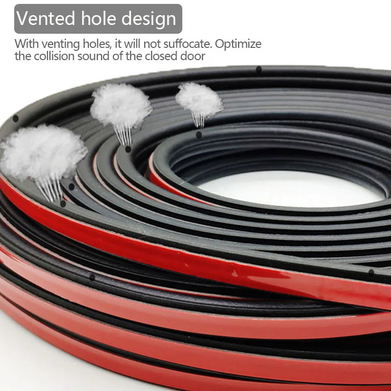 SEAMETAL Tira de Sellado para Puerta de Coche de Goma – Protector de Doble Capa, Aislante de Sonido, Impermeable y Anticlima para Puertas, Capó y Maletero.