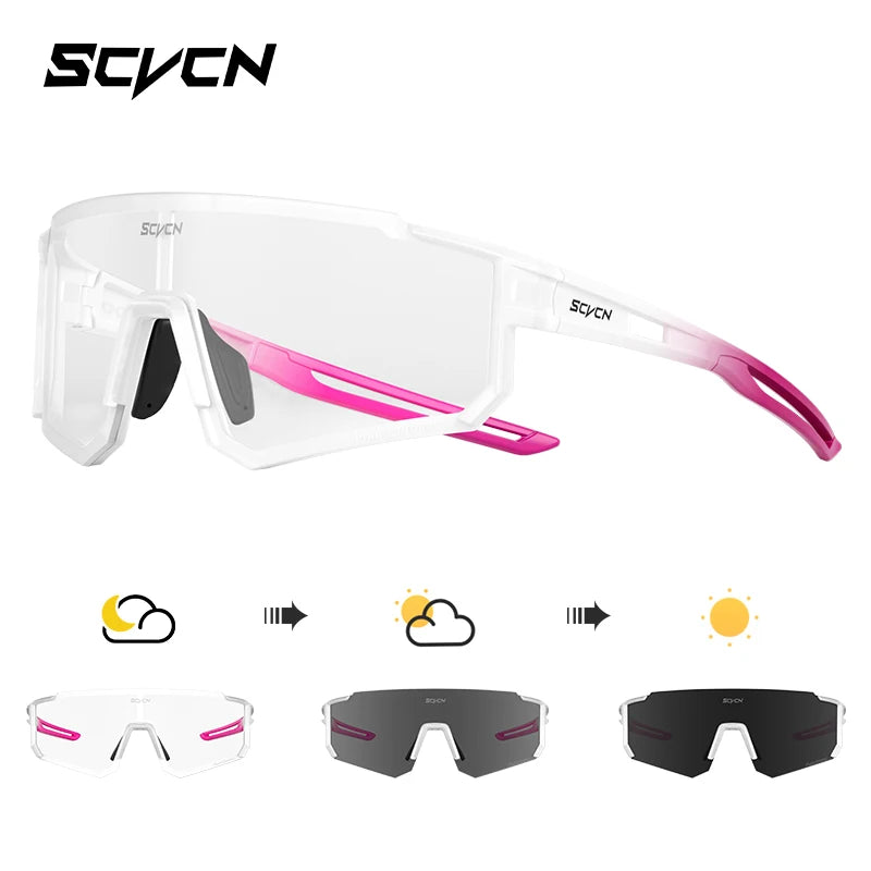 SCVCN Women Sports Sunglasses Pink Fashion Cycling Glassesfor Men Street Shades Driving UV400 Bike Bicycle Hiking Golf Baseball