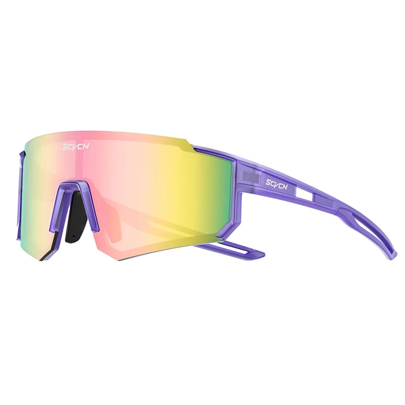 SCVCN Women Sports Sunglasses Pink Fashion Cycling Glassesfor Men Street Shades Driving UV400 Bike Bicycle Hiking Golf Baseball
