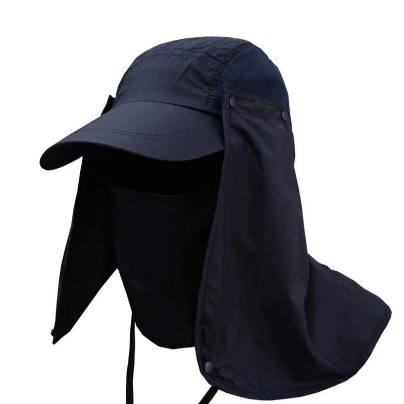 Outdoor Sport Hiking Camping Visor Hat UV Protection Face Neck Cover Fishing Sun Protcet Cap Fishing Cap Rain Hat Sun Hat Jungle