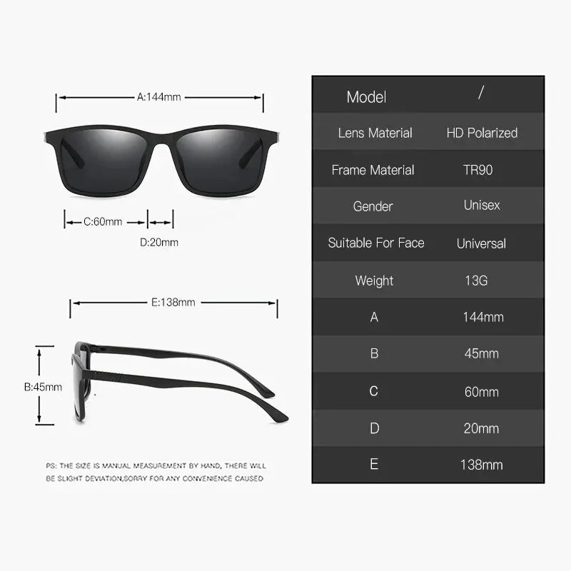 Gafas Lujo Hombre – Polarizadas, TR90, UV400