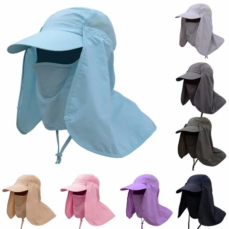 Outdoor Sport Hiking Camping Visor Hat UV Protection Face Neck Cover Fishing Sun Protcet Cap Fishing Cap Rain Hat Sun Hat Jungle