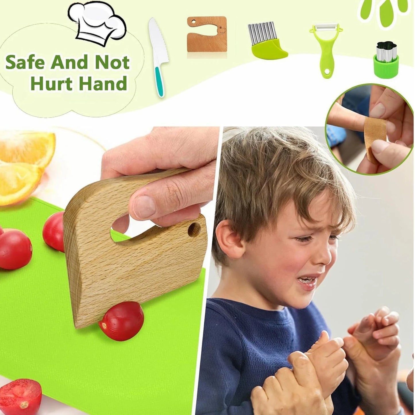 Fun Kids Cooking Sets 28PCS, Sandwich Cutter Shapes, Serrated Edge Y Peeler, Safe Kitchen Tools for Children Chefs Ages 3-12 Yea