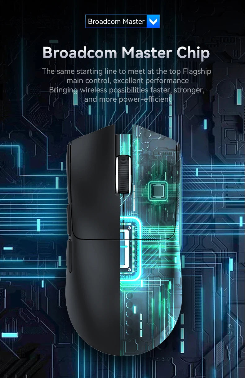 Ratón Gaming Attack Shark X11 – Tri-Mode (BT/2.4G/Cable) con RGB y Base de Carga Magnética