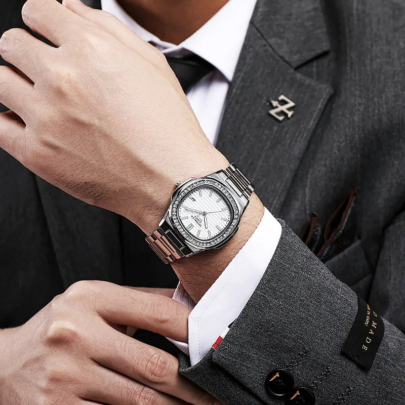 Reloj de Hombre Nuevo de Lujo – Cuarzo, Fecha Automática, Cronógrafo Deportivo, Acero Inoxidable