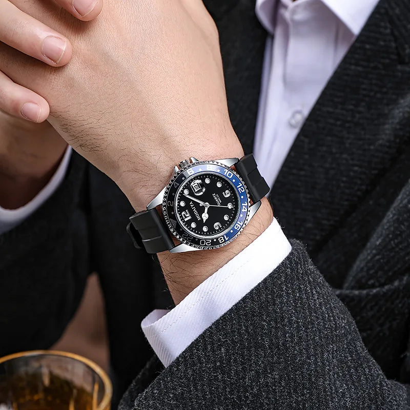 Reloj Deportivo para Hombre 2025 – Lujo Militar de Acero Completo, Cuarzo de Alta Gama.