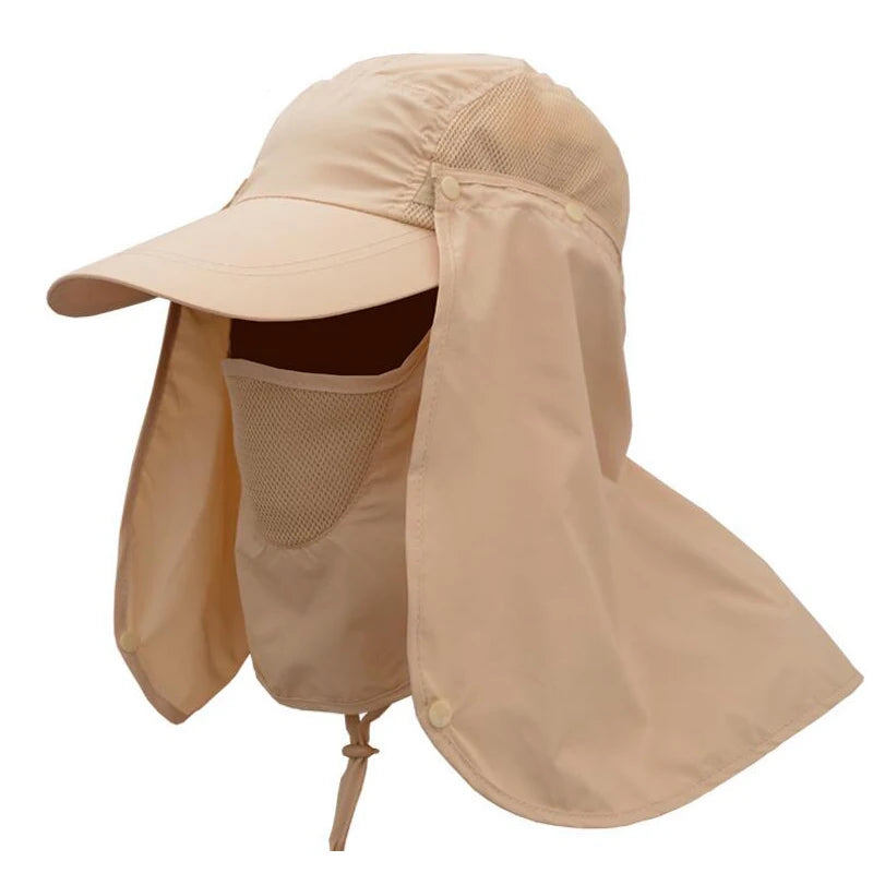 Outdoor Sport Hiking Camping Visor Hat UV Protection Face Neck Cover Fishing Sun Protcet Cap Fishing Cap Rain Hat Sun Hat Jungle