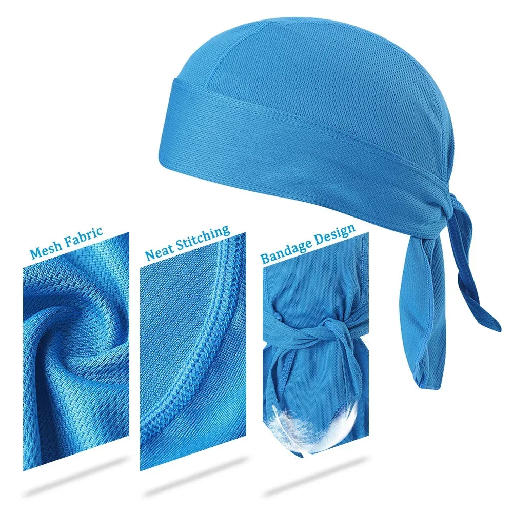 Bicycle Sweat-wicking Cap Beanie Cap Cycling Headscarf Headband Quick-dry Pirate Hat Beanie Hat for Outdoor Cycling Motorcycling