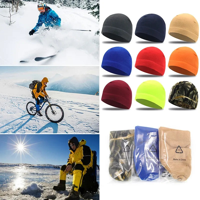 Outdoor Fleece Hat Men Winter Hat Tactical Hat Camping Beanies fishing Women Warm Windproof Cycling Hunting Hat