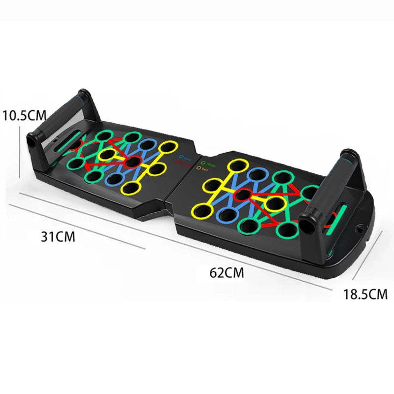 Set Portátil de Tabla Multifuncional de Flexiones con Asas, Equipo de Fitness Plegable para Entrenamiento de Pecho, Abdomen, Brazos y Espalda ✅