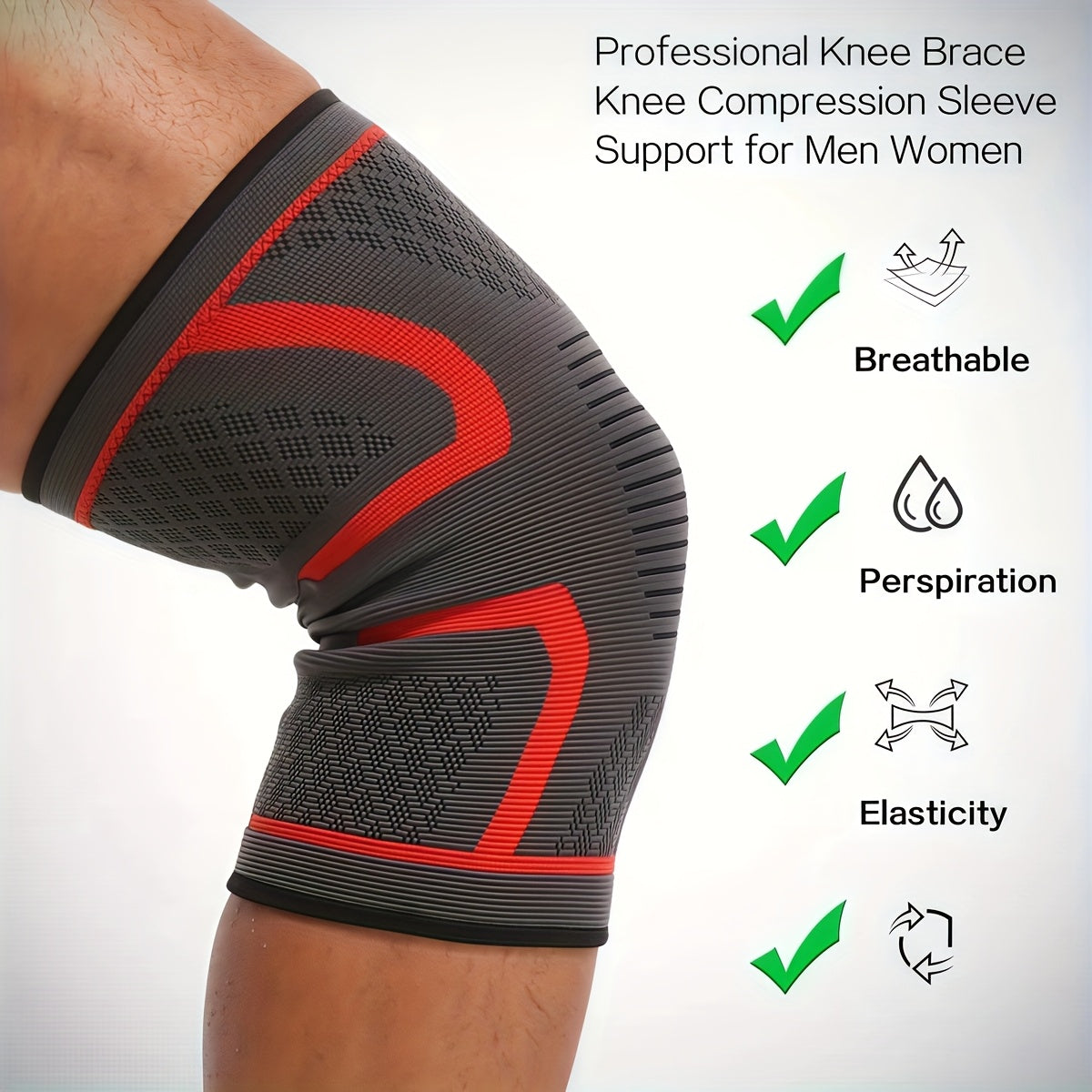Pack 2 Rodilleras Elásticas – Soporte Deportivo Antideslizante y Transpirable para Hombres y Mujeres