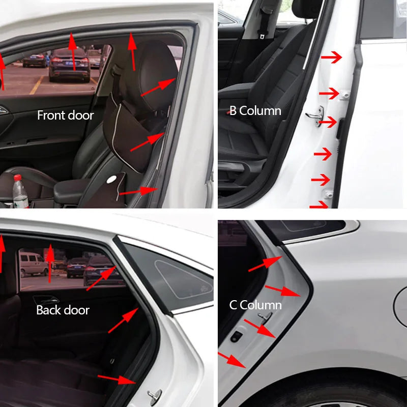 SEAMETAL Tira de Sellado para Puerta de Coche de Goma – Protector de Doble Capa, Aislante de Sonido, Impermeable y Anticlima para Puertas, Capó y Maletero.