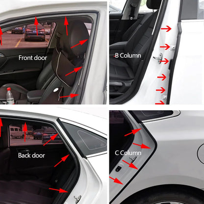 SEAMETAL Tira de Sellado para Puerta de Coche de Goma – Protector de Doble Capa, Aislante de Sonido, Impermeable y Anticlima para Puertas, Capó y Maletero.