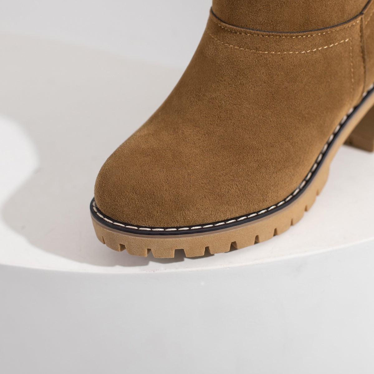 Botas de Mujer con Forro de Piel Sintética – Botines de Tacón Cuadrado y Fácil de Calzar