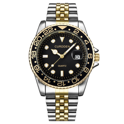 Reloj de Cuarzo para Hombre 2024 – Acero Inoxidable, Calendario y Estilo Casual