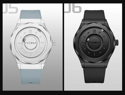 Reloj FOXBOX Hombre – Cuarzo, Acero Inoxidable y Aguja Deslizante Magnética