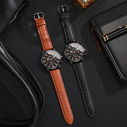 Set 2 Relojes Hombre – Cuarzo, Cuero, Casual y Deportivo (Sin Caja)