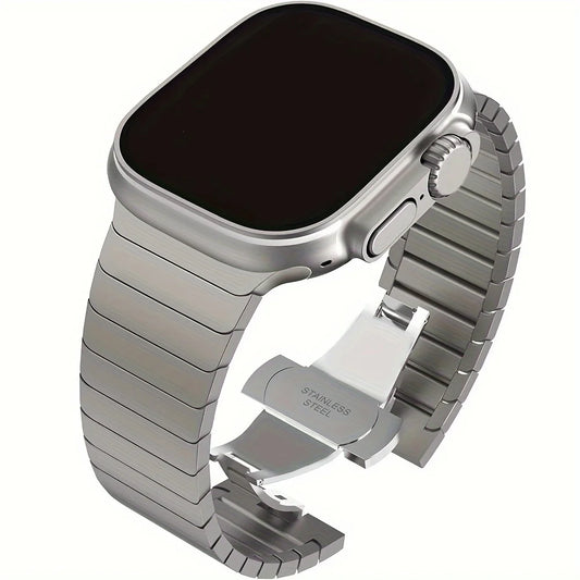 Correa de Titanio para Apple Watch – Acero Inoxidable Compatible con Series 3 al 11 y Ultra