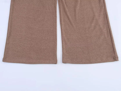 MYST&ZA2025 Summer New Women's Wear Pin-Decorated Sleeveless Double-Breasted V-Neck Top + Simple Mid-Waist Casual Pants Set