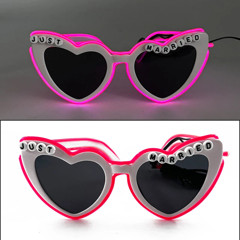 Gafas LED “Just Married” – Regalo Divertido Novios