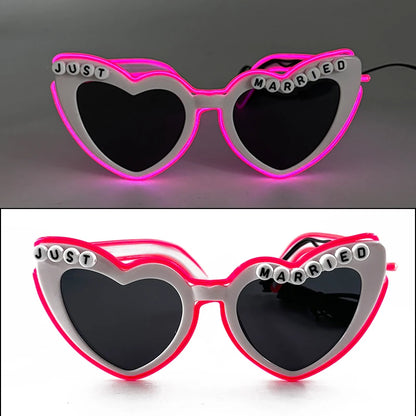 Gafas LED “Just Married” – Regalo Divertido Novios