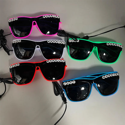 Gafas LED “Just Married” – Regalo Divertido Novios