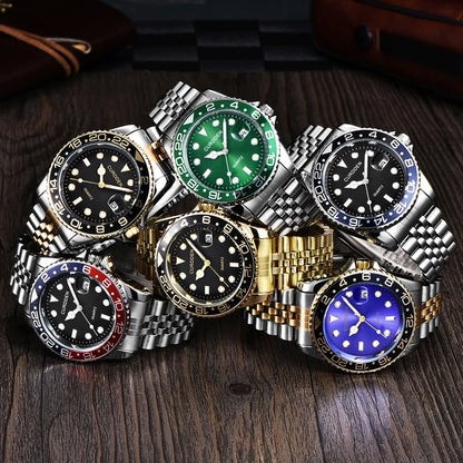 Reloj de Cuarzo para Hombre 2024 – Acero Inoxidable, Calendario y Estilo Casual