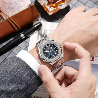 Reloj de Hombre Nuevo de Lujo – Cuarzo, Fecha Automática, Cronógrafo Deportivo, Acero Inoxidable