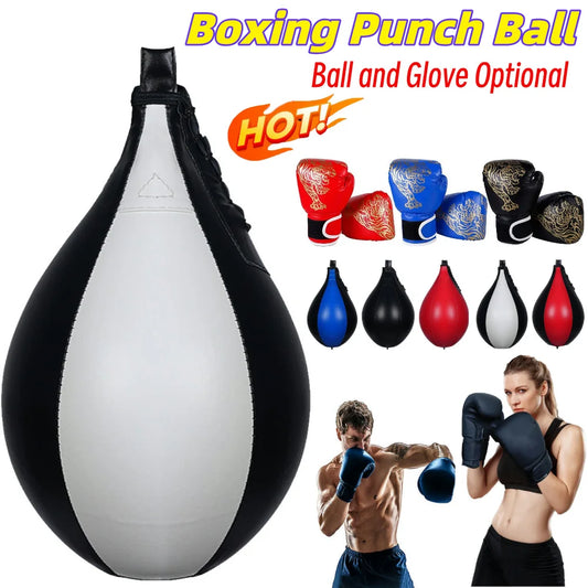 Pelota de Velocidad de Boxeo Colgante | Saco de Boxeo de Piel Sintética PU | Bola de Reflejos para Boxeo, Alivio del Estrés y Entrenamiento de Golpeo | Equipo de Boxeo