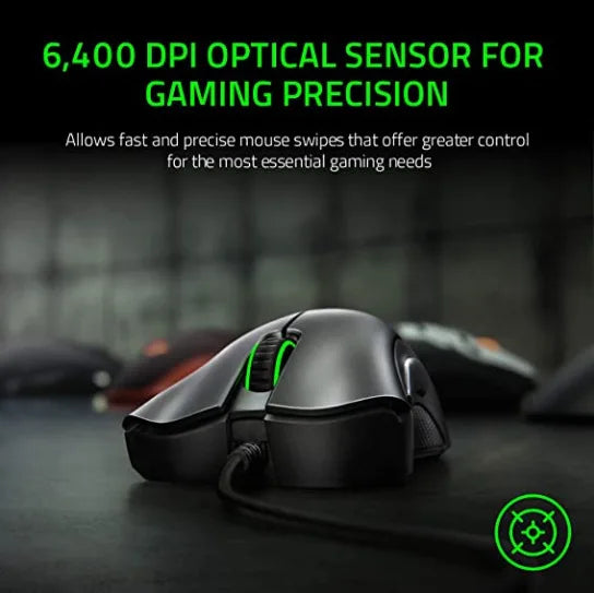 Ratón Gaming Razer DeathAdder Viper – 6400 DPI, Cableado, Esports