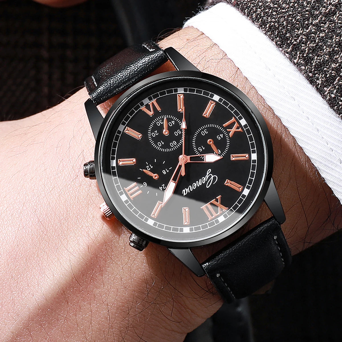 Set 2 Relojes Hombre – Cuarzo, Cuero, Casual y Deportivo (Sin Caja)