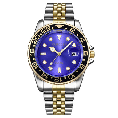 Reloj de Cuarzo para Hombre 2024 – Acero Inoxidable, Calendario y Estilo Casual