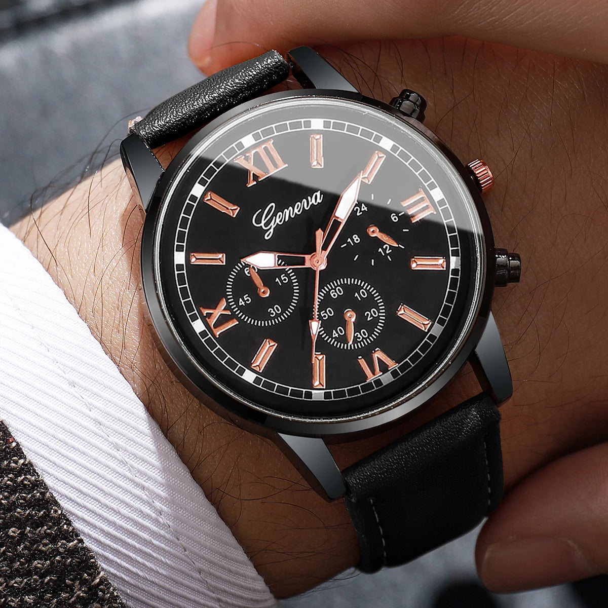 Set 2 Relojes Hombre – Cuarzo, Cuero, Casual y Deportivo (Sin Caja)