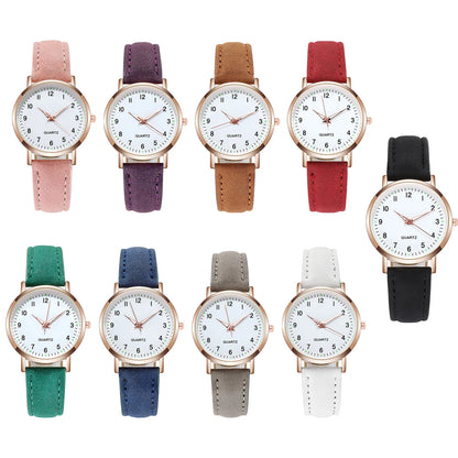 Reloj Mujer – Lujo, Cuarzo, Correa de Cuero y Manecillas Luminiscentes