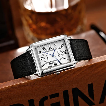 Reloj de Pulsera de Cuarzo para Hombre con Correa de Cuero