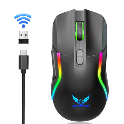 Ratón Gaming Inalámbrico RGB – 8 Botones, 3200DPI, Recargable