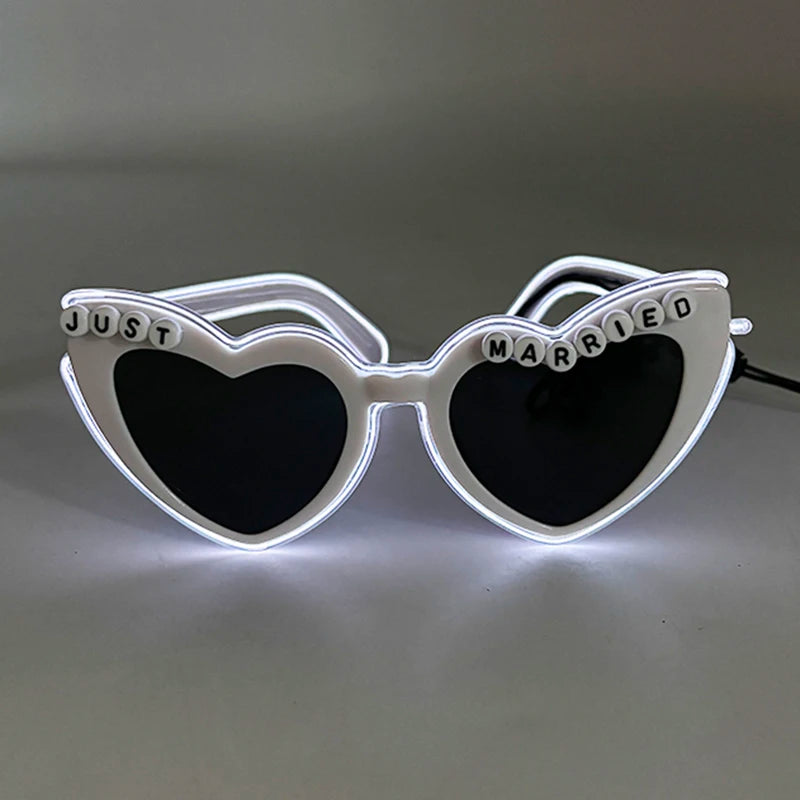 Gafas LED “Just Married” – Regalo Divertido Novios