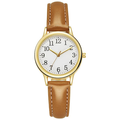 Reloj Retro Mujer – Pequeño, Cuarzo y Correa Fina de Cuero