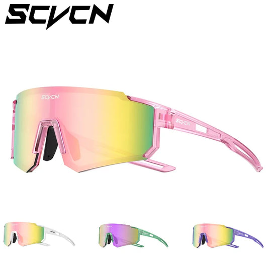 SCVCN Women Sports Sunglasses Pink Fashion Cycling Glassesfor Men Street Shades Driving UV400 Bike Bicycle Hiking Golf  Baseball