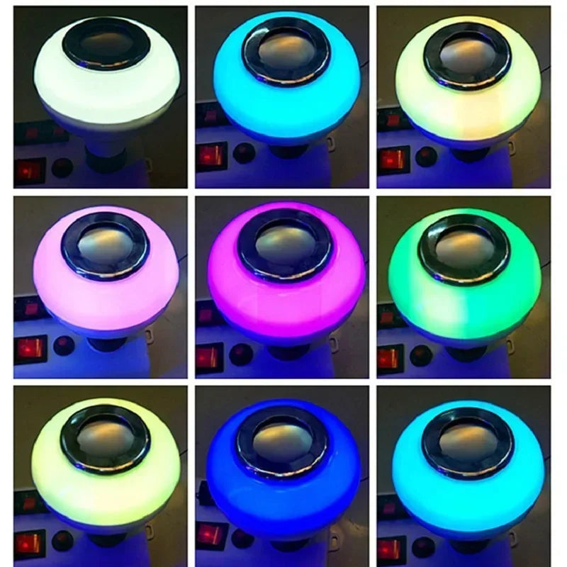 E27 Bluetooth Speaker Music Bulb With Remote Control 85-265V RGBW DJ Disco Stage Bulbs For Bedroom Living Room Stage Lighting
