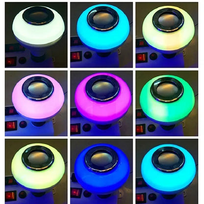 E27 Bluetooth Speaker Music Bulb With Remote Control 85-265V RGBW DJ Disco Stage Bulbs For Bedroom Living Room Stage Lighting