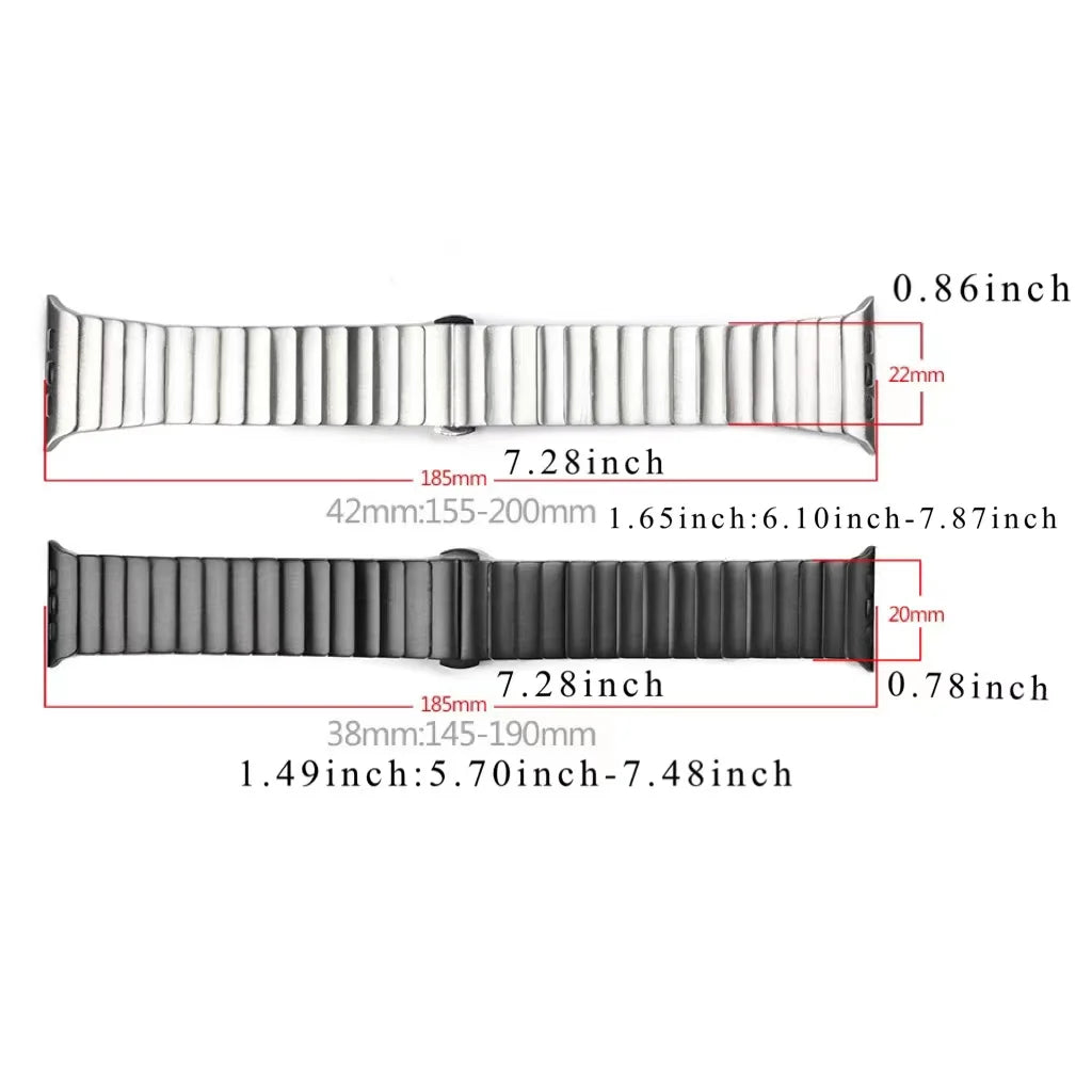 Correa de Titanio para Apple Watch – Acero Inoxidable Compatible con Series 3 al 11 y Ultra
