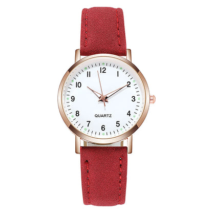 Reloj Mujer – Lujo, Cuarzo, Correa de Cuero y Manecillas Luminiscentes