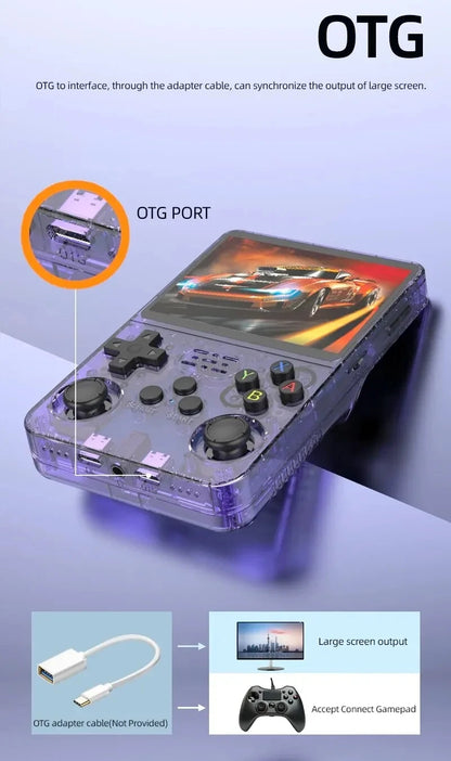 R36S Consola Retro Portátil – 3.5" | Linux Open Source | 128GB de Juegos