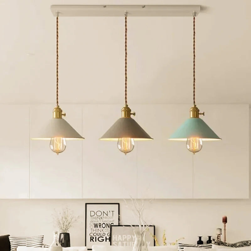 DINDALLED Modern Pendant Light E27 Chandeliers for Living Room Dining Room Kitchen Bedroom Pendant Lamp Three-head Hanging Lamp