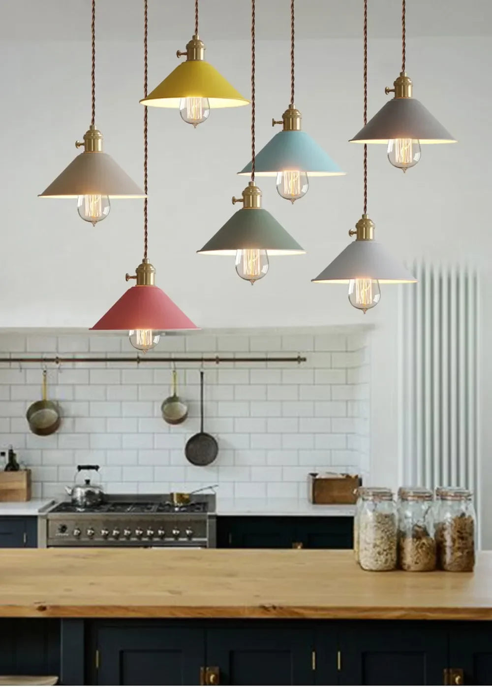 DINDALLED Modern Pendant Light E27 Chandeliers for Living Room Dining Room Kitchen Bedroom Pendant Lamp Three-head Hanging Lamp