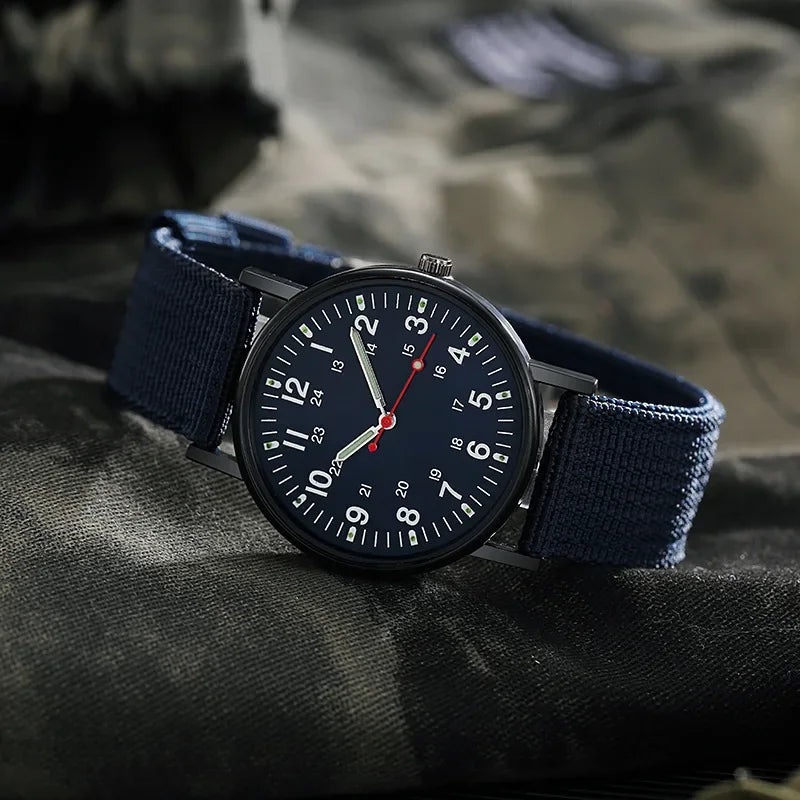 Reloj Militar Hombre – Deportivo, Cuarzo, Nylon y Luminiscente