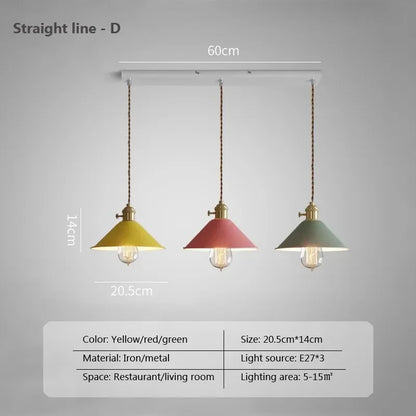DINDALLED Modern Pendant Light E27 Chandeliers for Living Room Dining Room Kitchen Bedroom Pendant Lamp Three-head Hanging Lamp