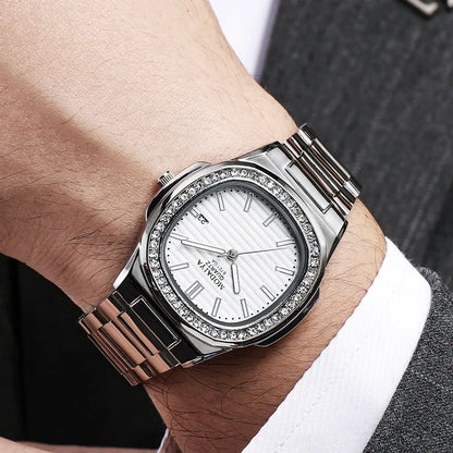Reloj de Hombre Nuevo de Lujo – Cuarzo, Fecha Automática, Cronógrafo Deportivo, Acero Inoxidable